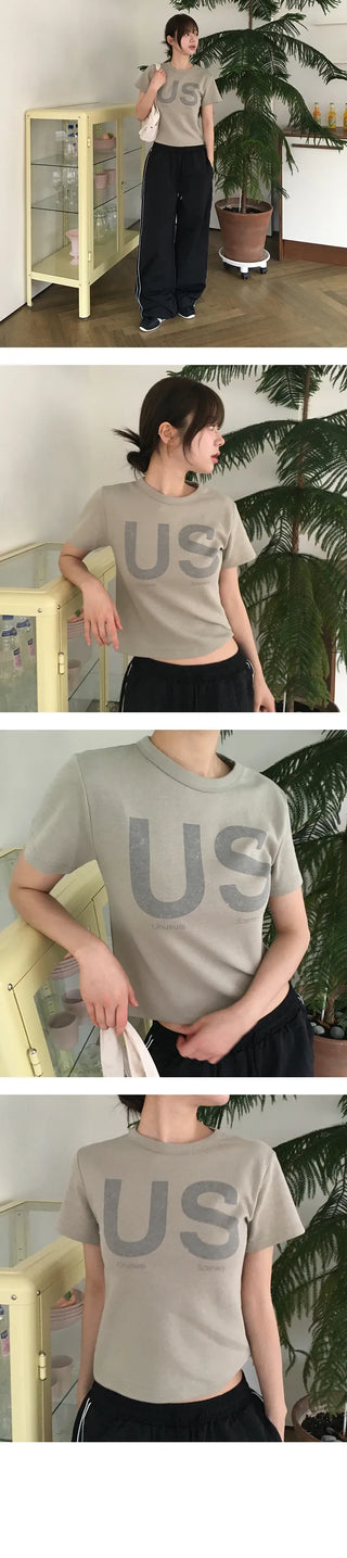 US Dye Crop Short Sleeve T shirt