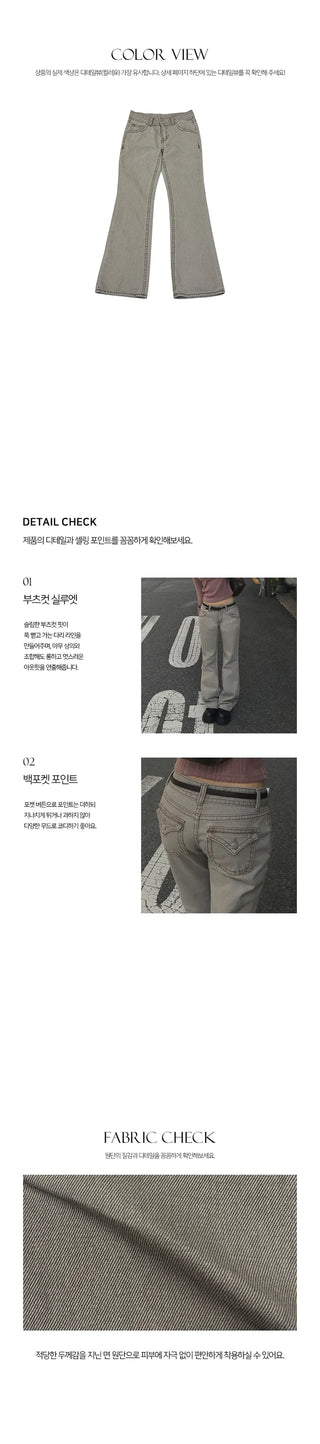 Cation Low Rise Bootcut Pants