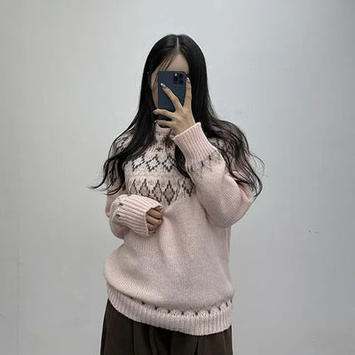 Pastel Nordic Round Knit