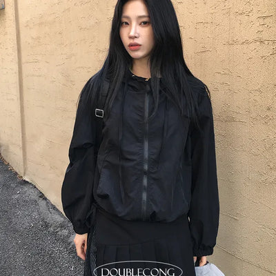 Ado windbreaker hooded jacket