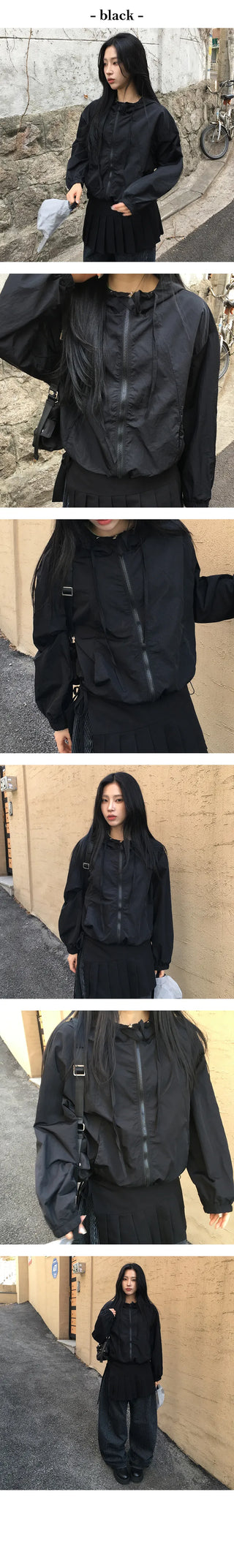 Ado windbreaker hooded jacket