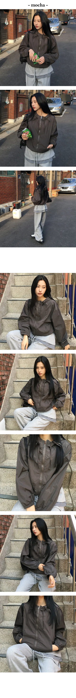 Ado windbreaker hooded jacket