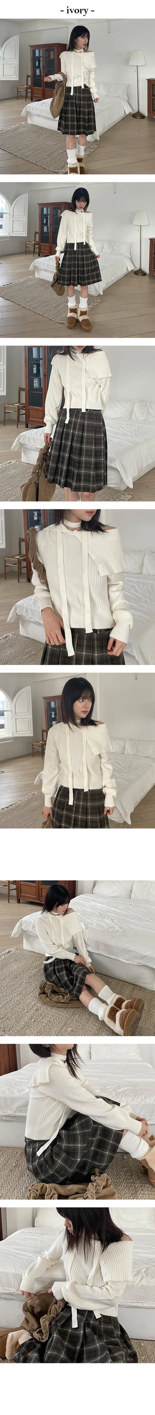 Eddie Muffler Off Shoulder Knit
