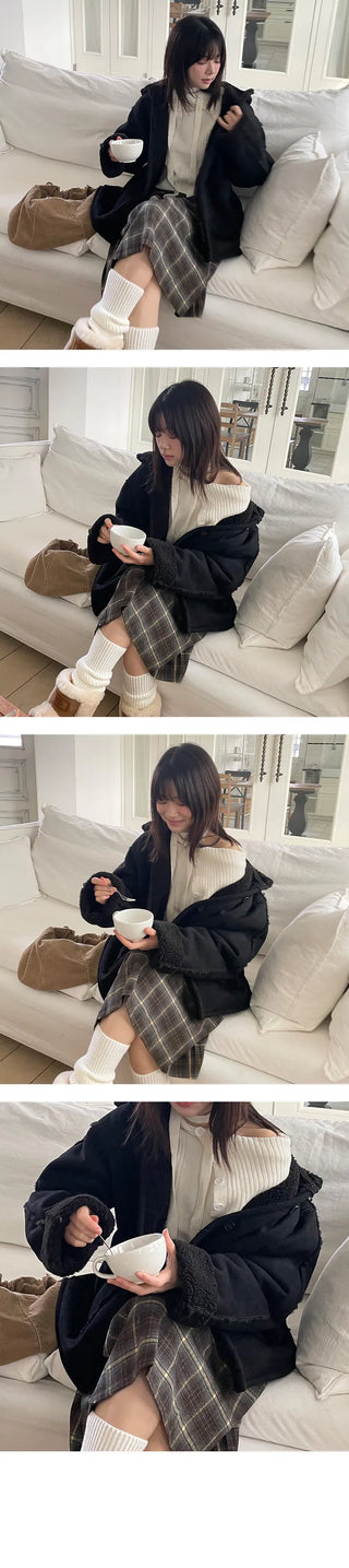 Eddie Muffler Off Shoulder Knit