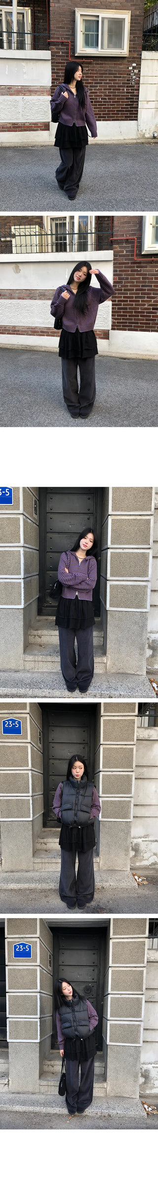 Vivic Knit Crop Hooded Zip Up