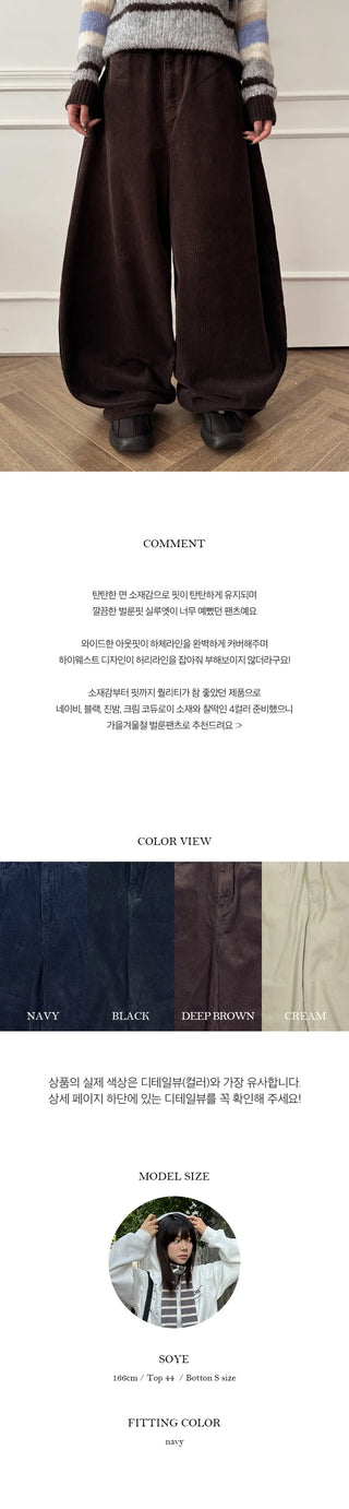 Crewe Corduroy Wide Cotton Pants