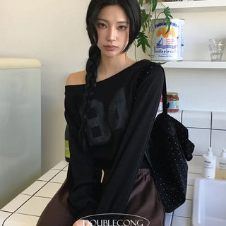 Pend Off Shoulder Loose Fit Crop top