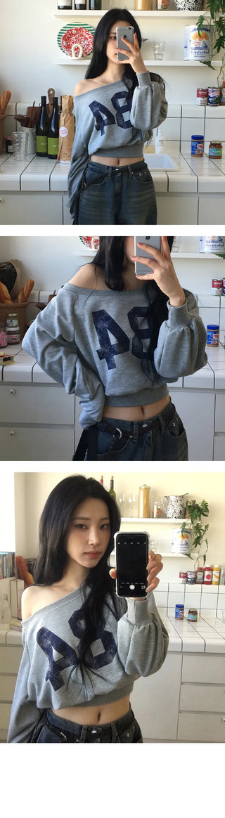 Pend Off Shoulder Loose Fit Crop top
