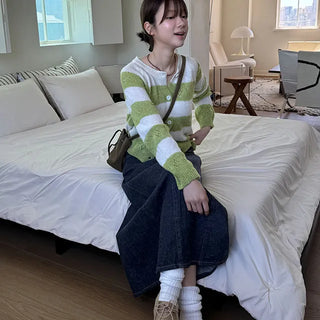 Dangara Heart Punching Color Cardigan