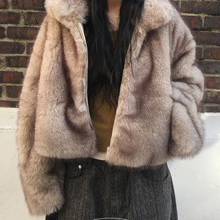 Anib Collar Faux Fur Jacket