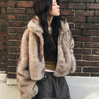 Anib Collar Faux Fur Jacket