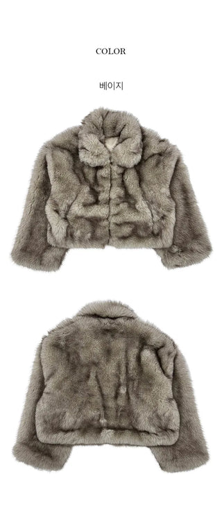 Anib Collar Faux Fur Jacket