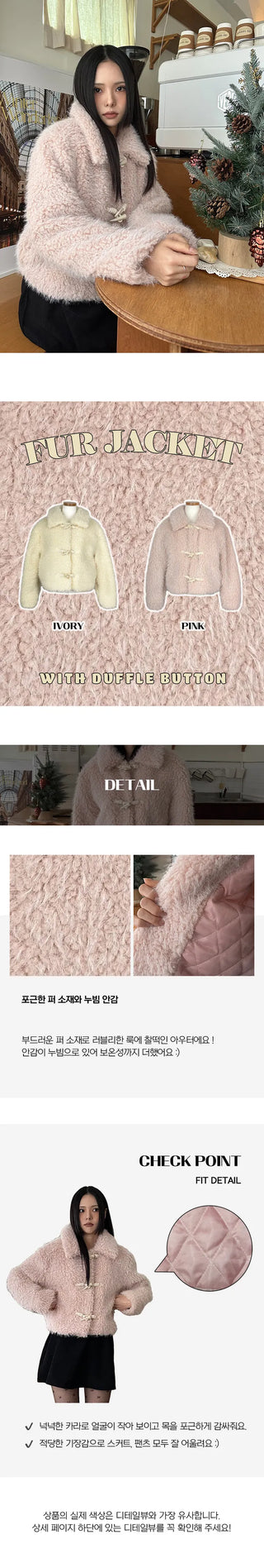 Lovely Quilted Lining Salt Fur Jacket