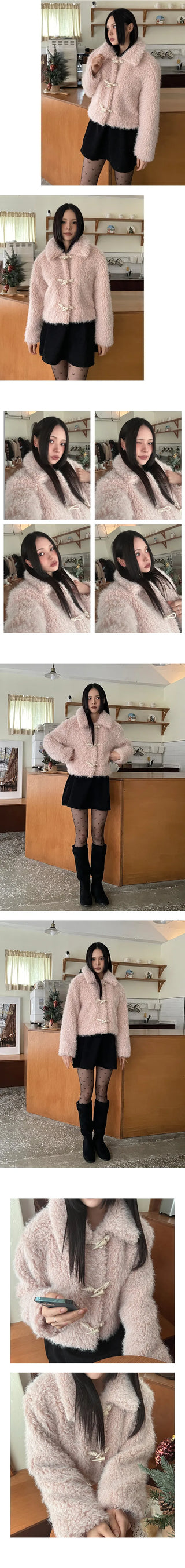 Lovely Quilted Lining Salt Fur Jacket