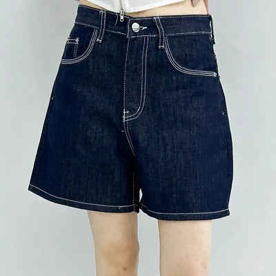 Casual Denim Two Piece Shorts