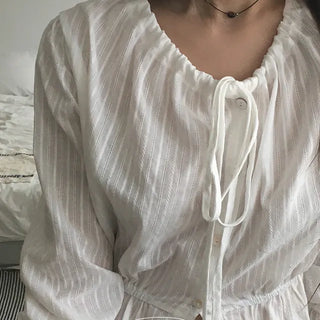 Sweet Ribbon Long Sleeve Blouse