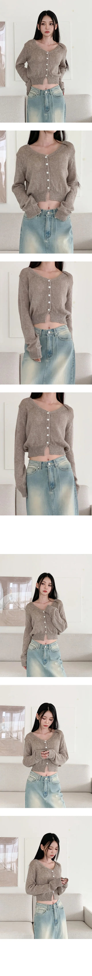 Mute V neck cardigan