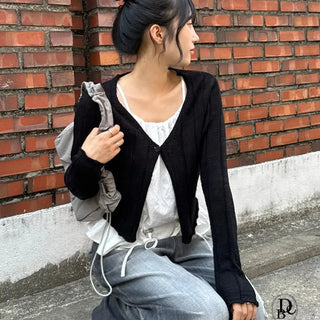 Ain One Button Cardigan