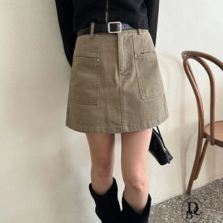 Eve Slit Pocket A Line Skirt