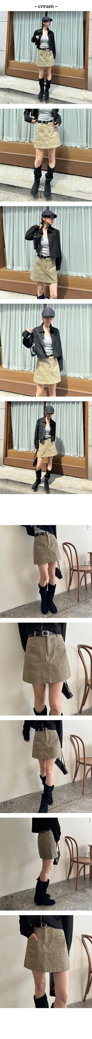 Eve Slit Pocket A Line Skirt