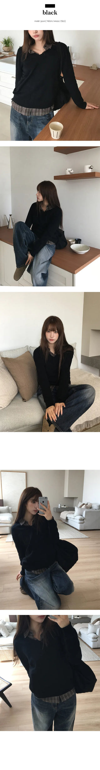Clean Basic V Neck Knit