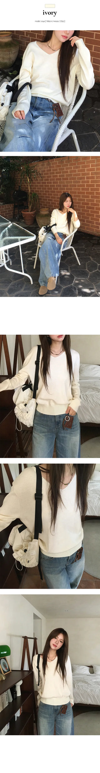 Clean Basic V Neck Knit