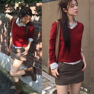 Clean Basic V Neck Knit