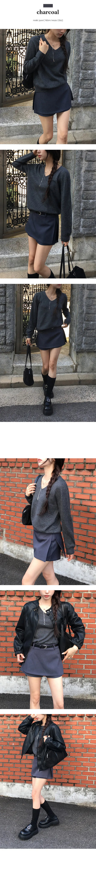 Clean Basic V Neck Knit
