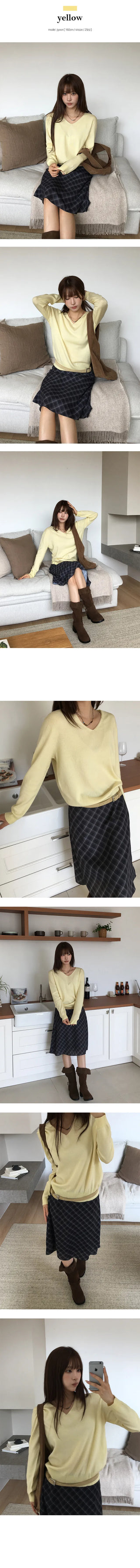Clean Basic V Neck Knit