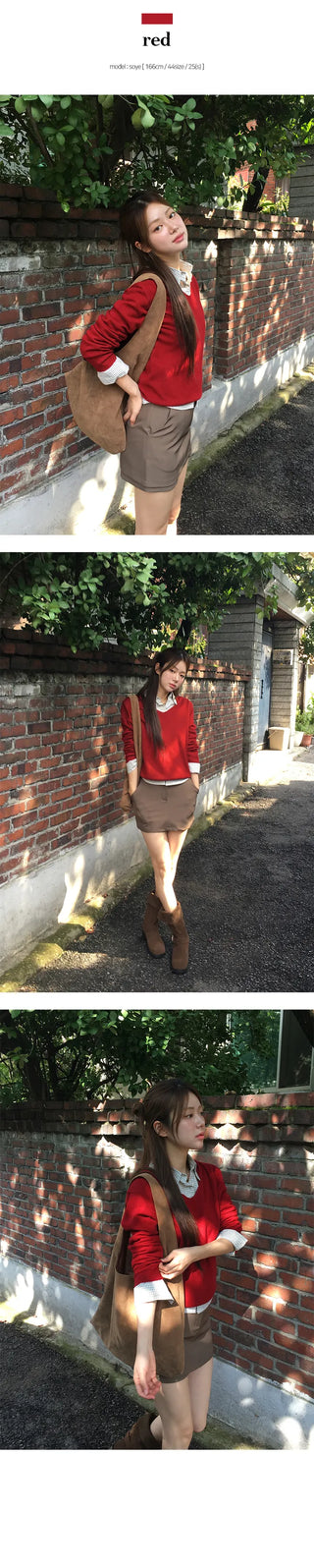 Clean Basic V Neck Knit