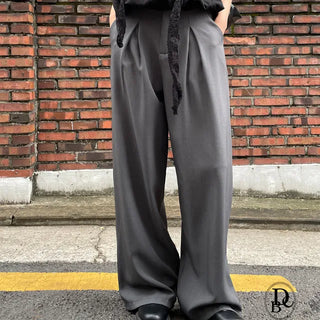 Middle Pintuck Wide Slacks