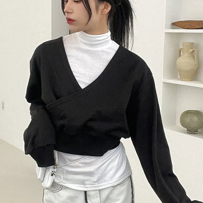 Tees Wrap Crop Man to Man