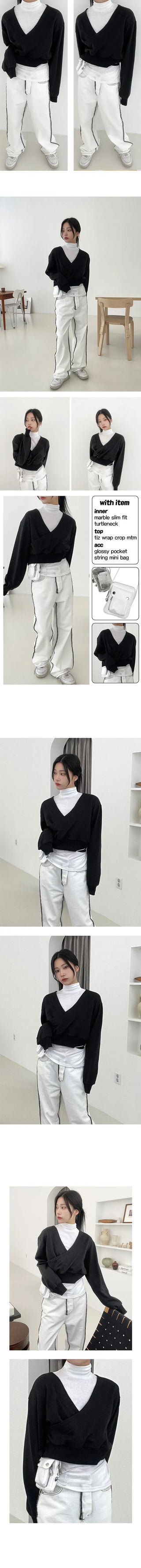 Tees Wrap Crop Man to Man