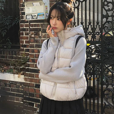 Soda Winter Knit Sleeve String Hooded Padding