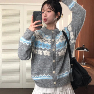 Hia Vintage Nordic Overfit Cardigan