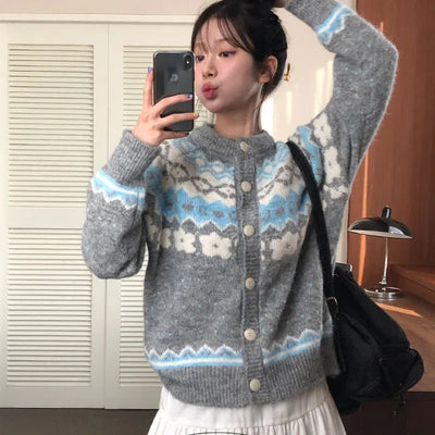Hia Vintage Nordic Overfit Cardigan