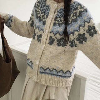 Hia Vintage Nordic Overfit Cardigan