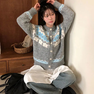 Hia Vintage Nordic Overfit Cardigan