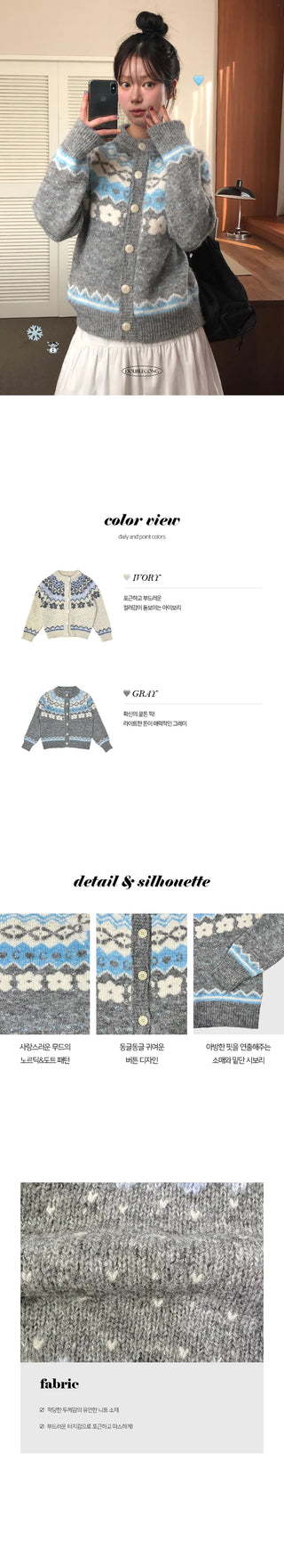 Hia Vintage Nordic Overfit Cardigan