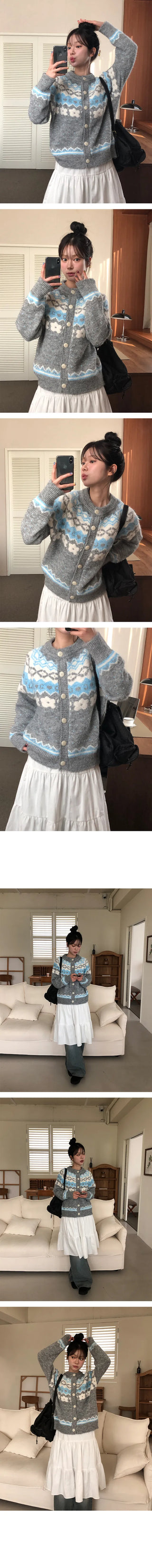 Hia Vintage Nordic Overfit Cardigan