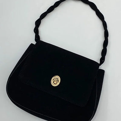 Chain Included Suede Twisted Tote Bag
