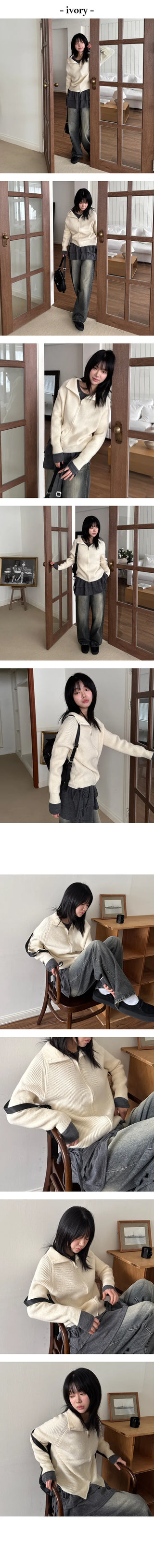 Noah Two Way Knit Zip Up