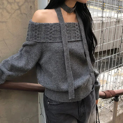 Roti Off Shoulder Muffler Knit