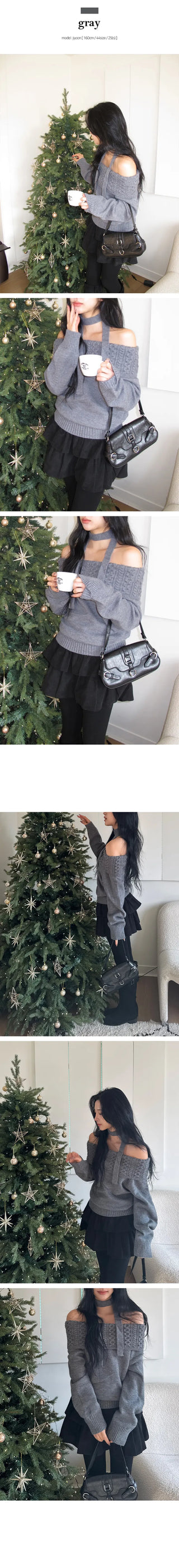 Roti Off Shoulder Muffler Knit