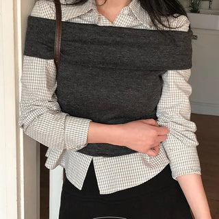 Sherry Layered Off Shoulder Top