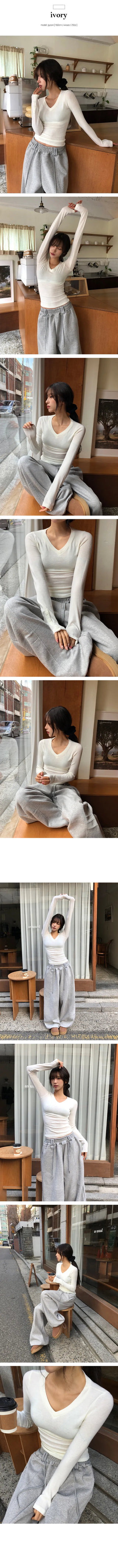 Rush V Neck Sleeve Button Long Sleeve T Shirt