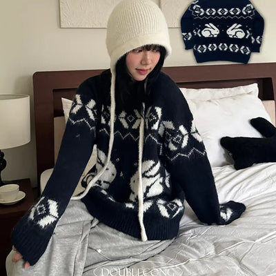 Rabbit Loose Round Wool Knit