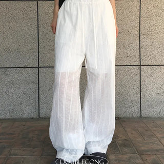 Natural Lace Banding Pants