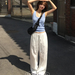 Natural Lace Banding Pants