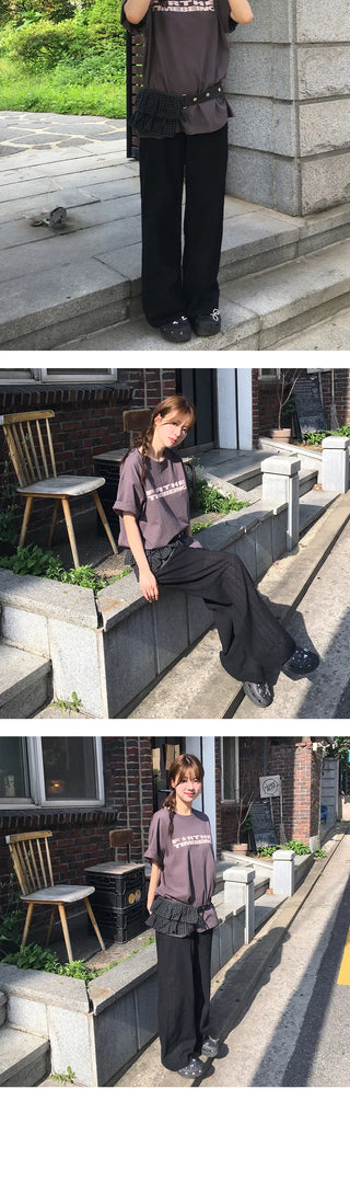 Natural Lace Banding Pants